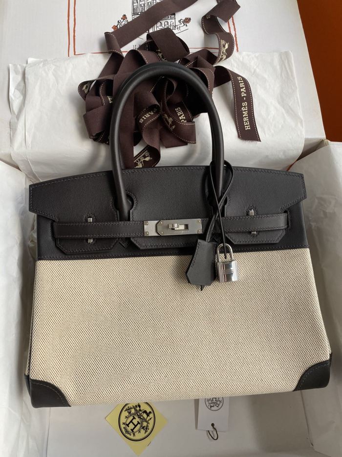 Birkin 30 Swift-Canvas“30*22*16CM”-0631=