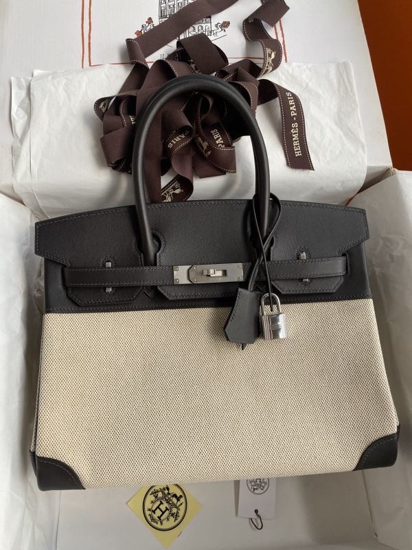 Birkin 30 Swift-Canvas“30*22*16CM”-0631=