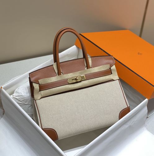 Birkin 30 Swift-Canvas“30*22*16CM”-0631=