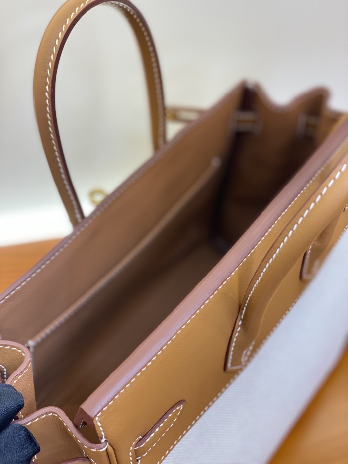 Birkin 30 Swift-Canvas“30*22*16CM”-0631=