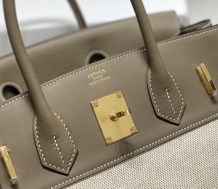 Birkin 30 Swift-Canvas“30*22*16CM”-0631=