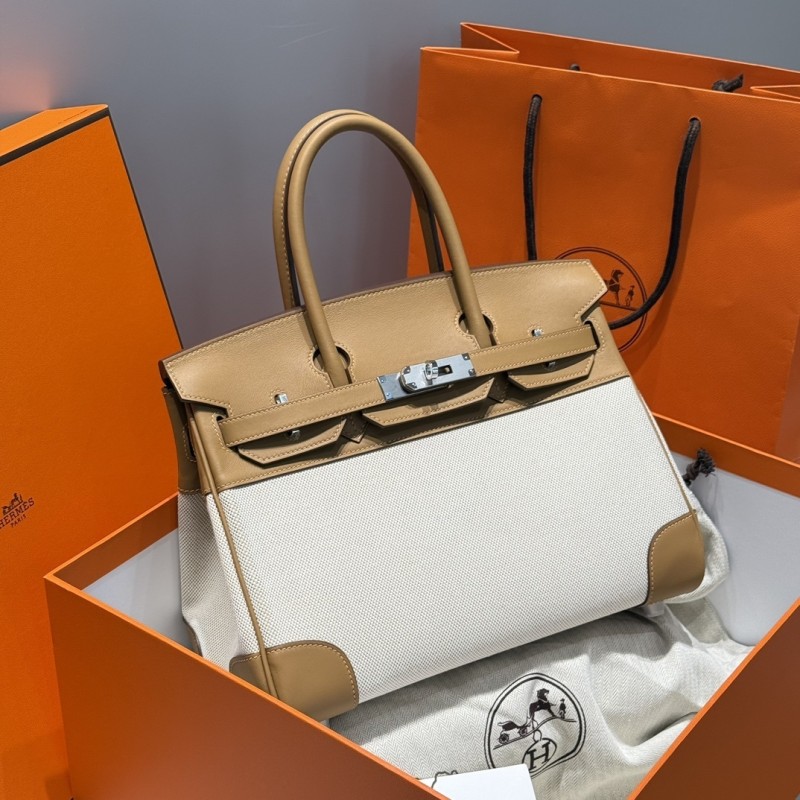 Birkin 30 Swift-Canvas“30*22*16CM”-0631=