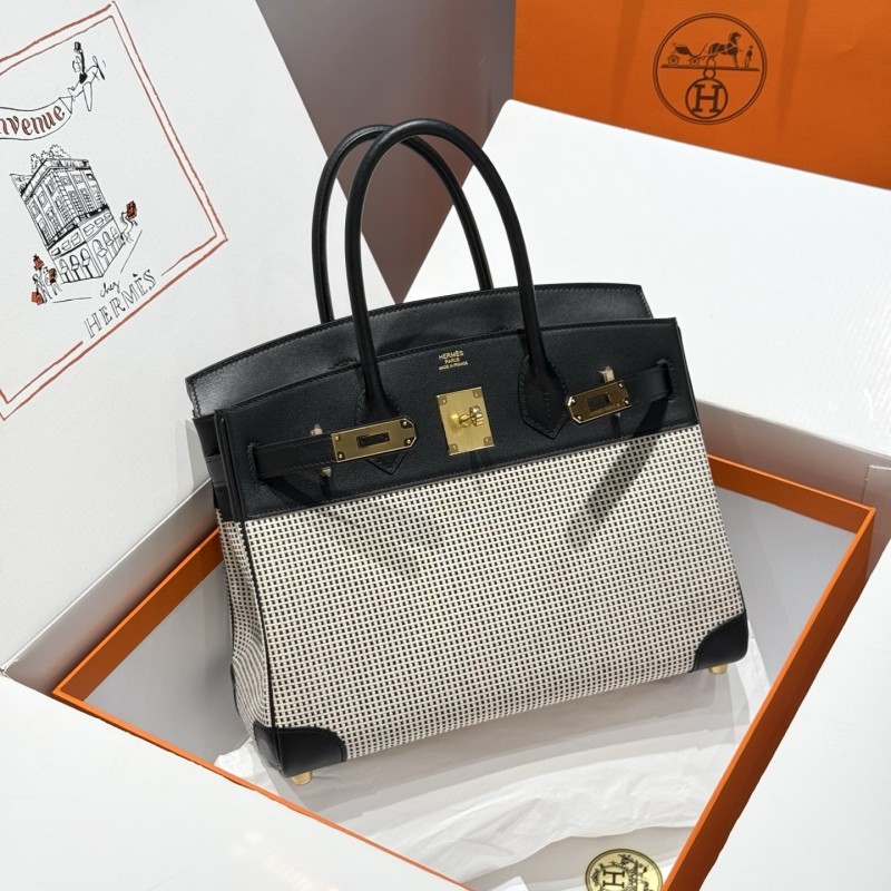Birkin 30 Swift-Canvas“30*22*16CM”-0631=