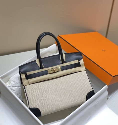 Birkin 30 Swift-Canvas“30*22*16CM”-0631=