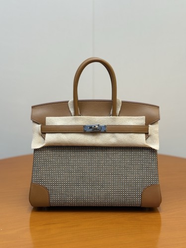 Birkin 30 Swift-Canvas“30*22*16CM”-0631=
