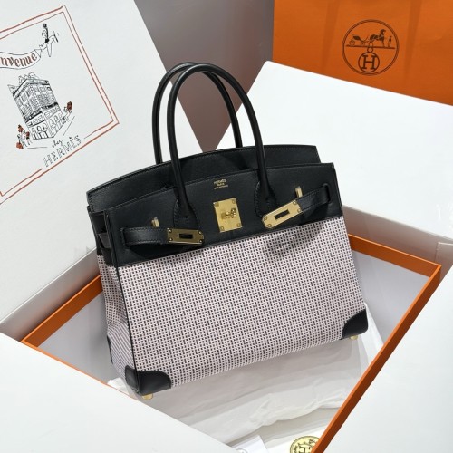 Birkin 30 Swift-Canvas“30*22*16CM”-0631=