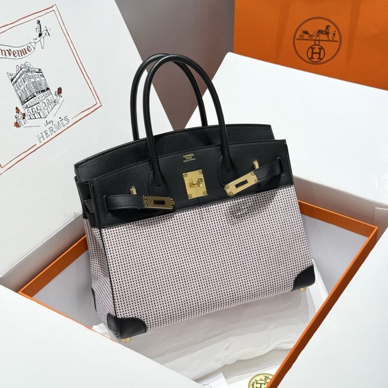 Birkin 30 Swift-Canvas“30*22*16CM”-0631=