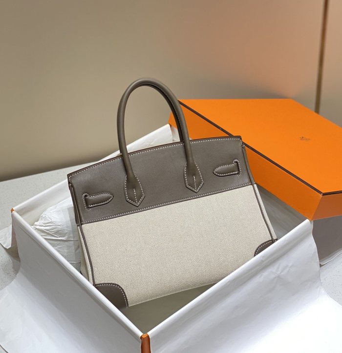 Birkin 30 Swift-Canvas“30*22*16CM”-0631=