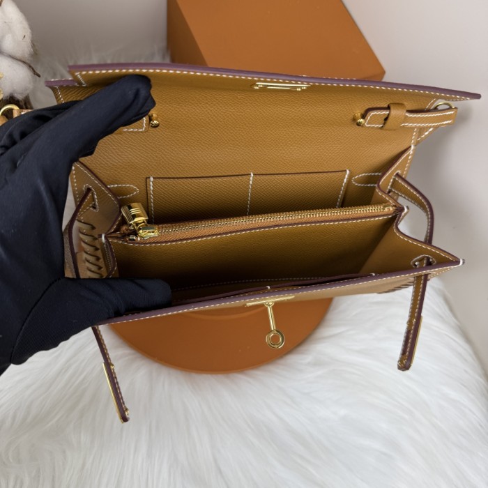 Kelly To Go Tressage Wallet Epsom“19.7*11.5*1.5CM”-0001=