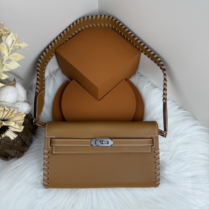 Kelly To Go Tressage Wallet Epsom“19.7*11.5*1.5CM”-0001=