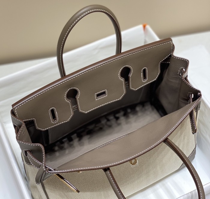 Birkin 30 Swift-Canvas“30*22*16CM”-0631=