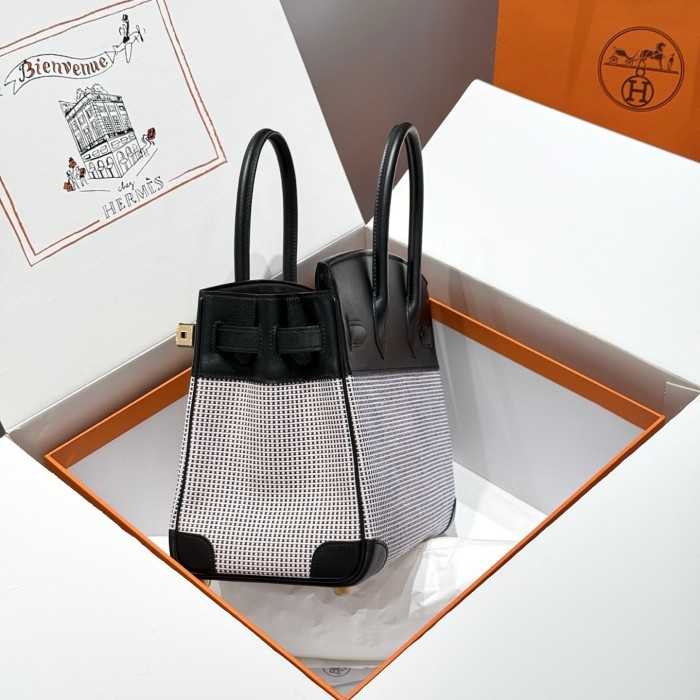 Birkin 30 Swift-Canvas“30*22*16CM”-0631=