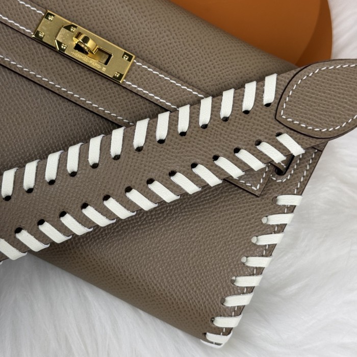 Kelly To Go Tressage Wallet Epsom“19.7*11.5*1.5CM”-0001=
