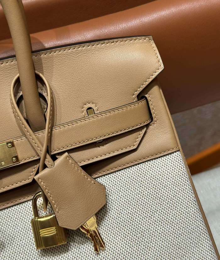 Birkin 30 Swift-Canvas“30*22*16CM”-0631=