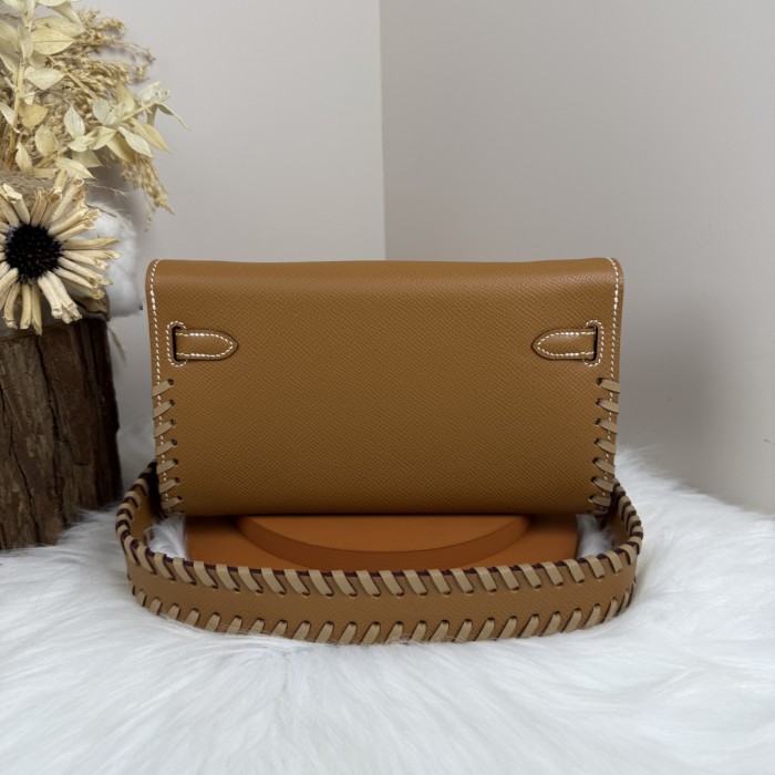 Kelly To Go Tressage Wallet Epsom“19.7*11.5*1.5CM”-0001=