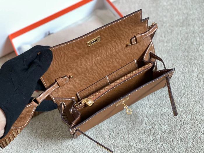 Kelly To Go Tressage Wallet Epsom“19.7*11.5*1.5CM”-0001=