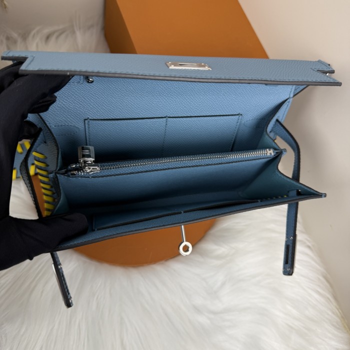 Kelly To Go Tressage Wallet Epsom“19.7*11.5*1.5CM”-0001=