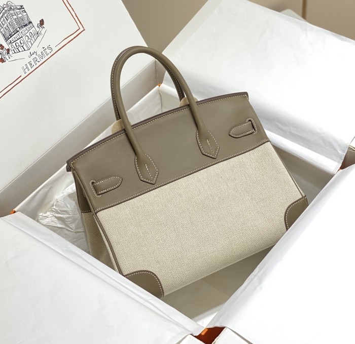 Birkin 30 Swift-Canvas“30*22*16CM”-0631=