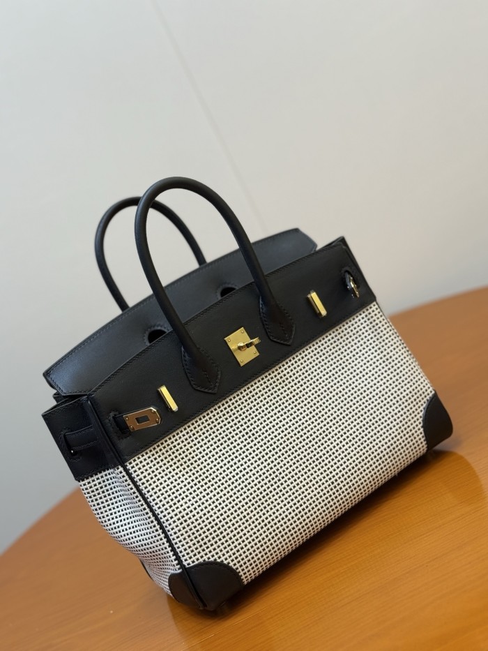 Birkin 30 Swift-Canvas“30*22*16CM”-0631=