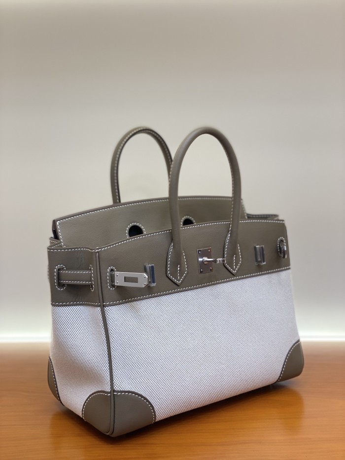 Birkin 30 Swift-Canvas“30*22*16CM”-0631=