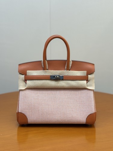 Birkin 30 Swift-Canvas“30*22*16CM”-0631=