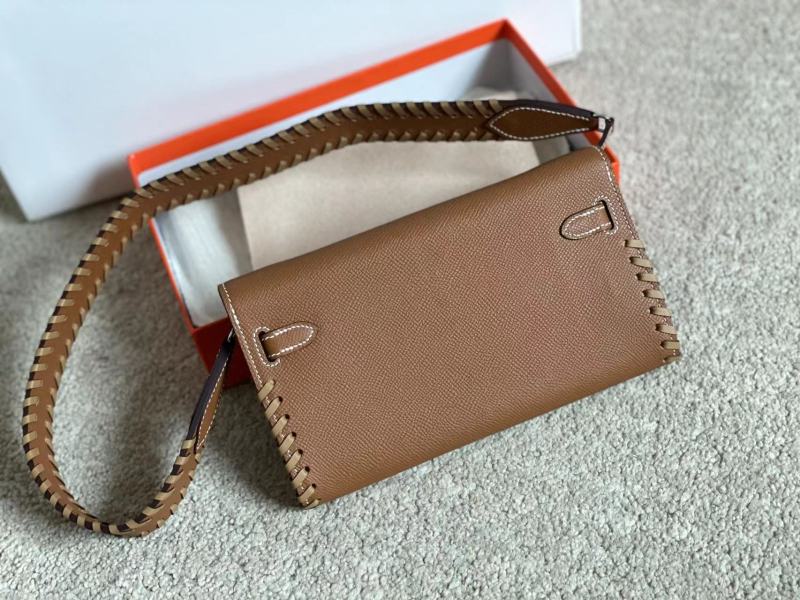 Kelly To Go Tressage Wallet Epsom“19.7*11.5*1.5CM”-0001=
