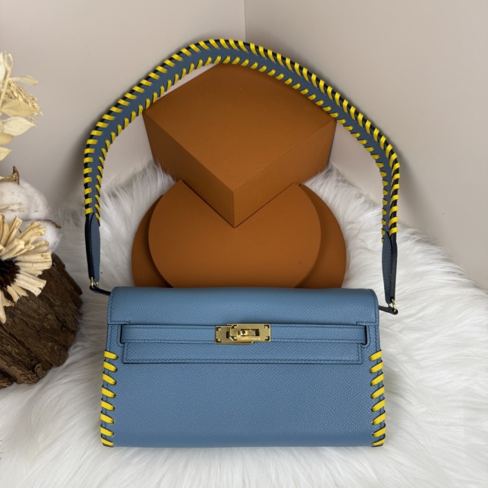 Kelly To Go Tressage Wallet Epsom“19.7*11.5*1.5CM”-0001=