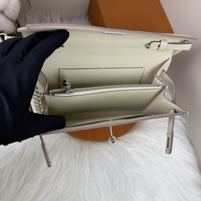 Kelly To Go Tressage Wallet Epsom“19.7*11.5*1.5CM”-0001=