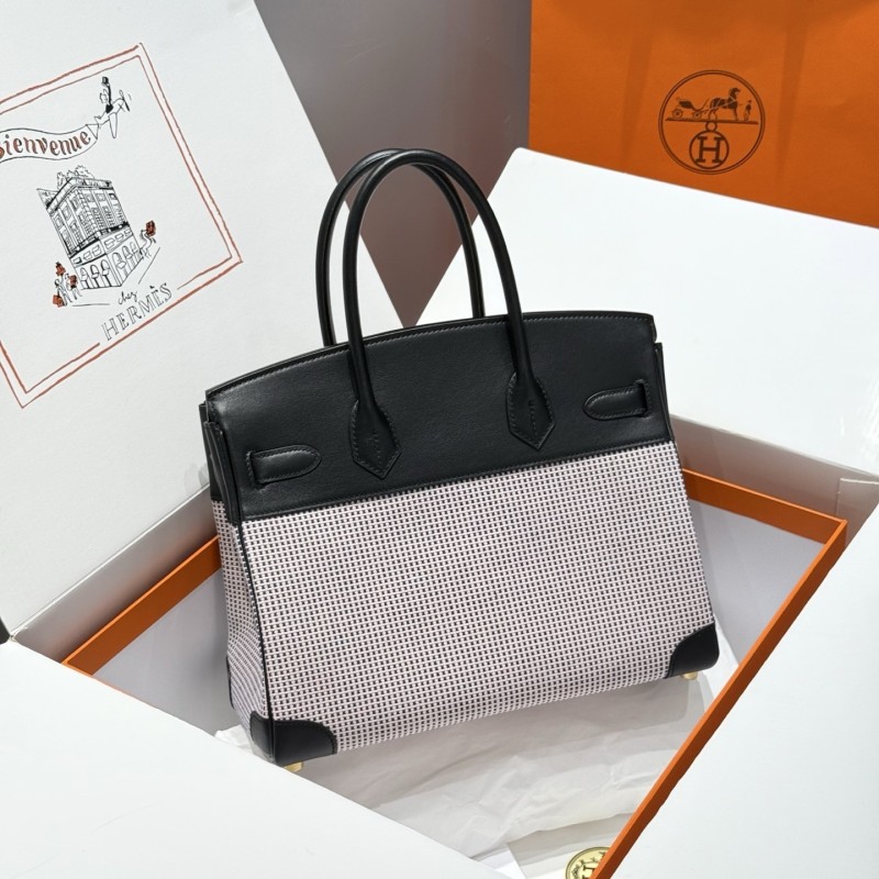 Birkin 30 Swift-Canvas“30*22*16CM”-0631=