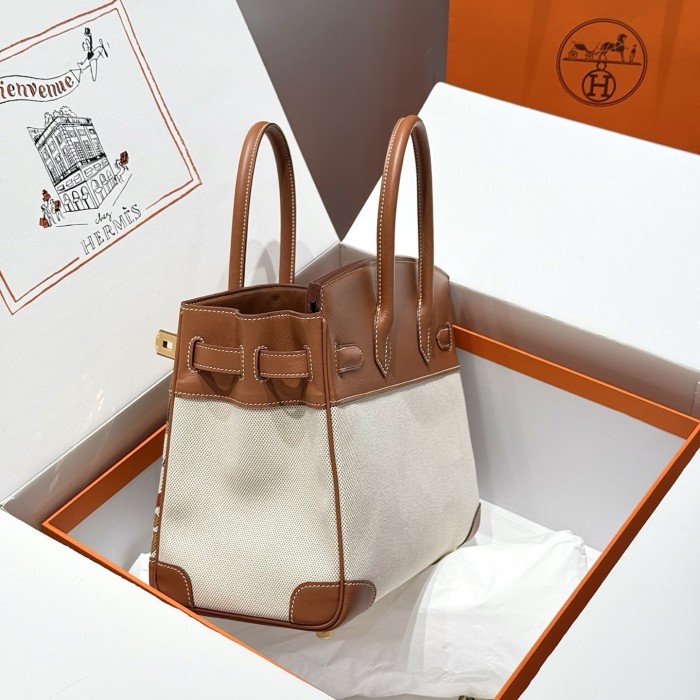 Birkin 30 Swift-Canvas“30*22*16CM”-0631=