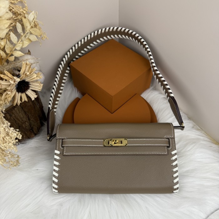 Kelly To Go Tressage Wallet Epsom“19.7*11.5*1.5CM”-0001=