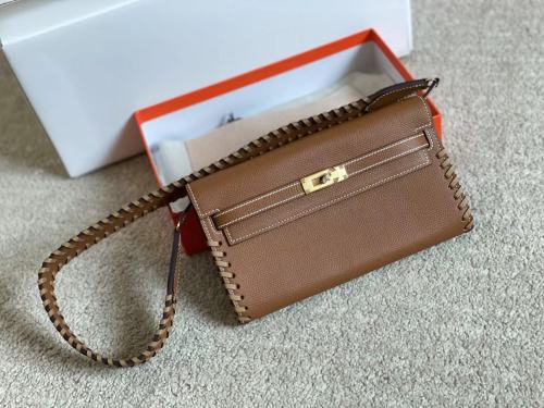 Kelly To Go Tressage Wallet Epsom“19.7*11.5*1.5CM”-0001=