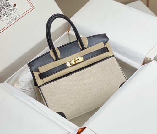 Birkin 30 Swift-Canvas“30*22*16CM”-0631=