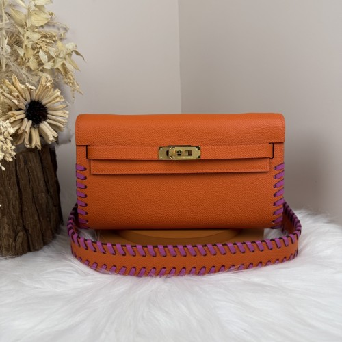 Kelly To Go Tressage Wallet Epsom“19.7*11.5*1.5CM”-0001=