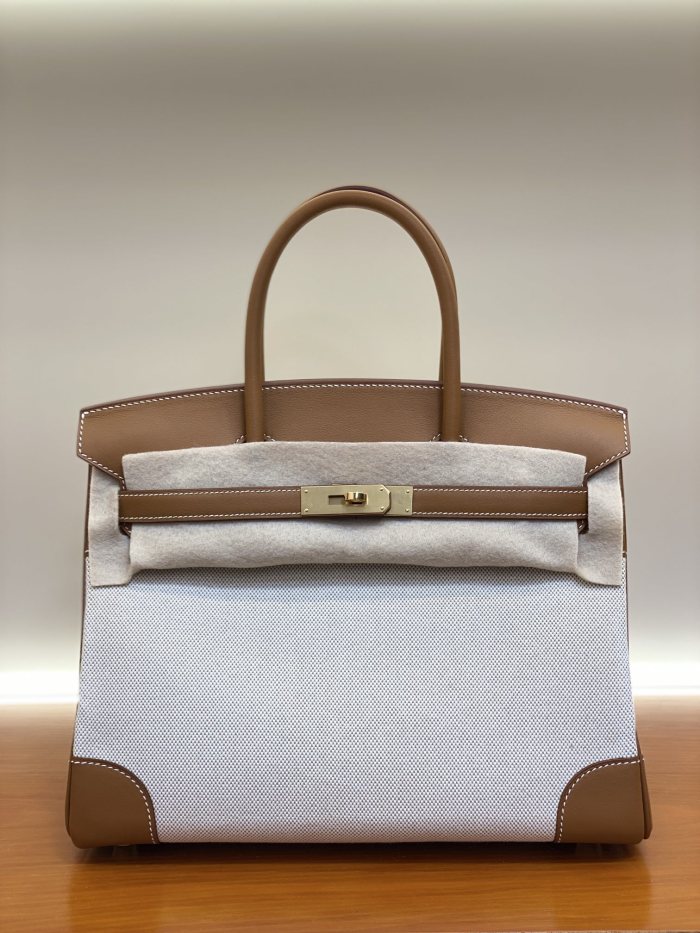 Birkin 30 Swift-Canvas“30*22*16CM”-0631=