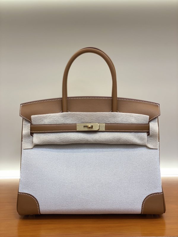 Birkin 30 Swift-Canvas“30*22*16CM”-0631=