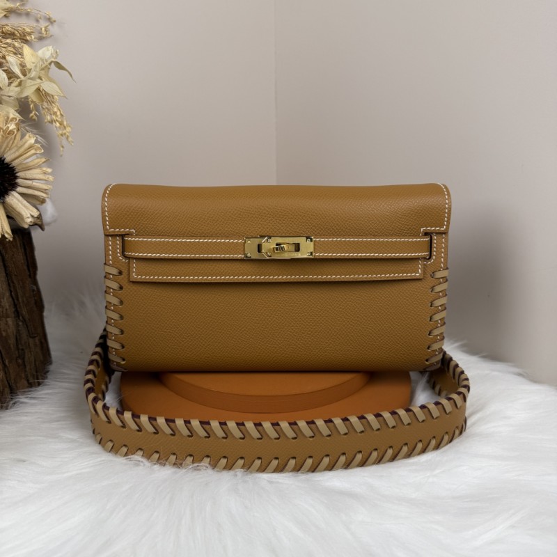 Kelly To Go Tressage Wallet Epsom“19.7*11.5*1.5CM”-0001=