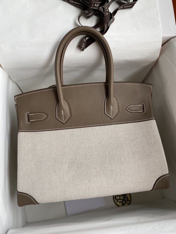 Birkin 30 Swift-Canvas“30*22*16CM”-0631=