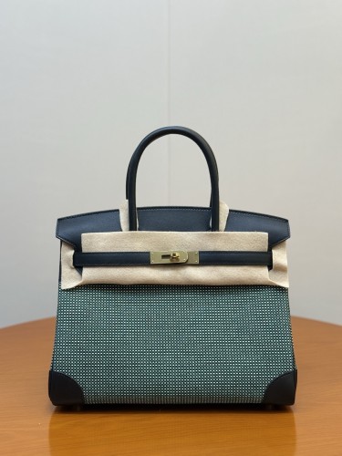 Birkin 30 Swift-Canvas“30*22*16CM”-0631=