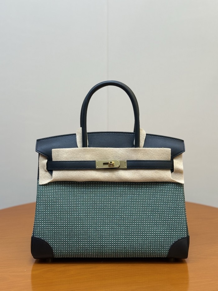Birkin 30 Swift-Canvas“30*22*16CM”-0631=