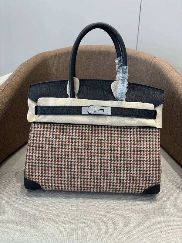 Birkin 30 Togo-Canvas“30*22*16CM”-0631=