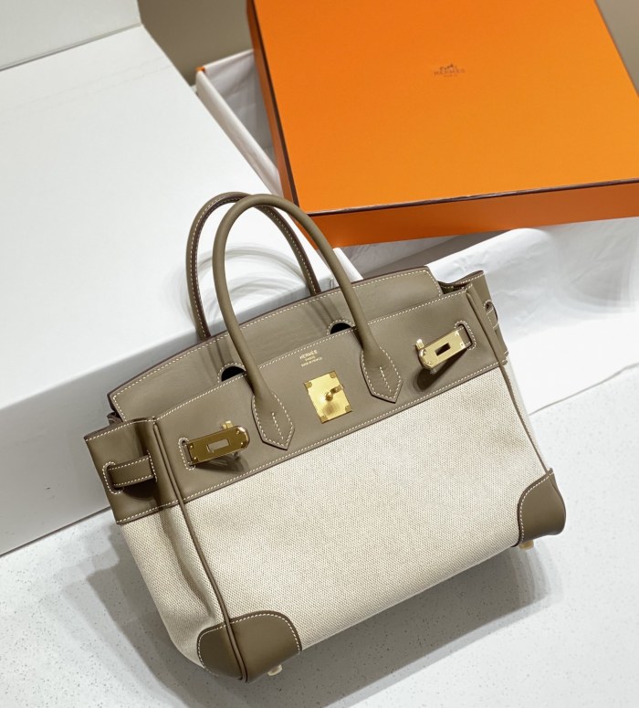 Birkin 30 Swift-Canvas“30*22*16CM”-0631=