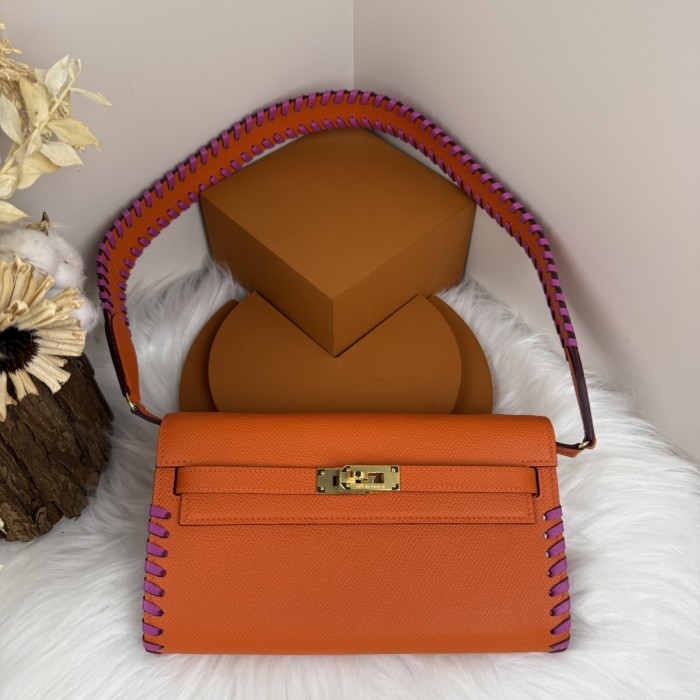 Kelly To Go Tressage Wallet Epsom“19.7*11.5*1.5CM”-0001=