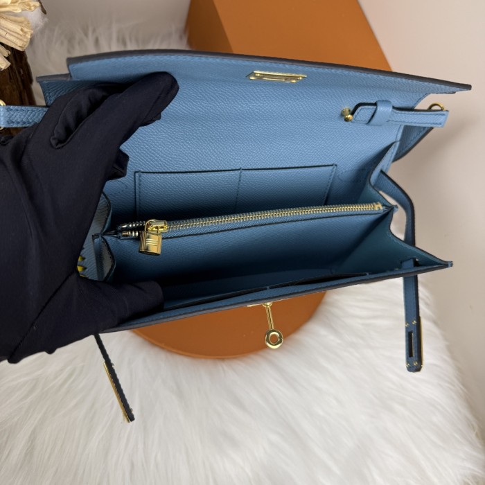 Kelly To Go Tressage Wallet Epsom“19.7*11.5*1.5CM”-0001=