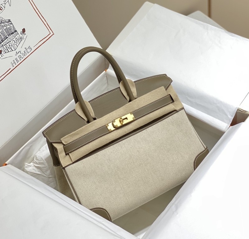 Birkin 30 Swift-Canvas“30*22*16CM”-0631=