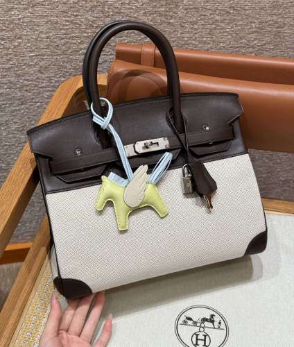 Birkin 30 Swift-Canvas“30*22*16CM”-0631=