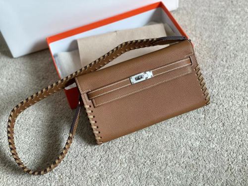 Kelly To Go Tressage Wallet Epsom“19.7*11.5*1.5CM”-0001=