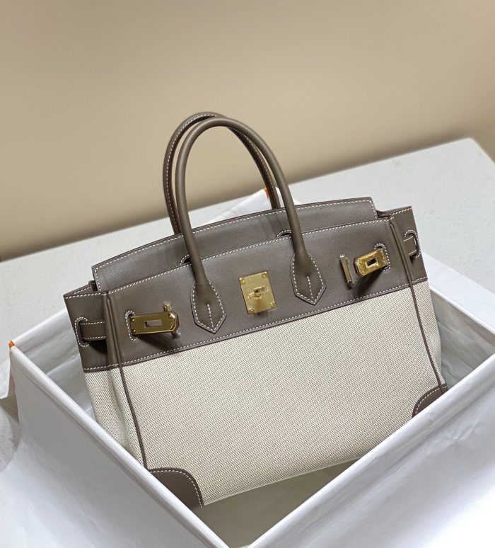 Birkin 30 Swift-Canvas“30*22*16CM”-0631=