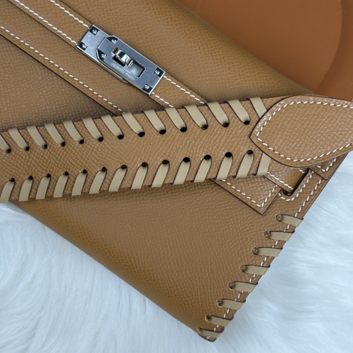 Kelly To Go Tressage Wallet Epsom“19.7*11.5*1.5CM”-0001=