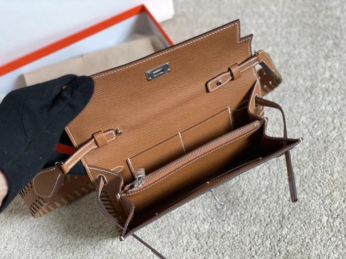 Kelly To Go Tressage Wallet Epsom“19.7*11.5*1.5CM”-0001=